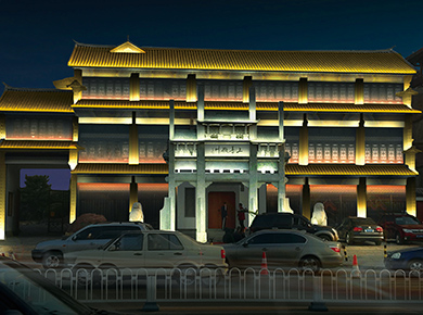北京上善徽州饭店夜景照明工程